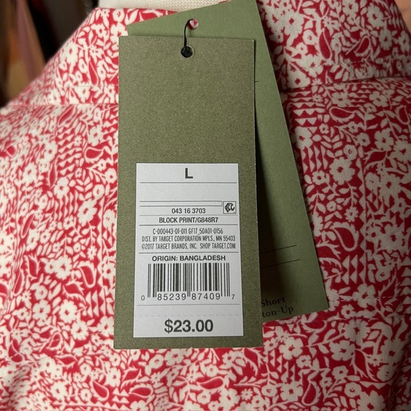 Goodfellow & Co Pink Floral Button Down Shirt - Picture 4 of 5